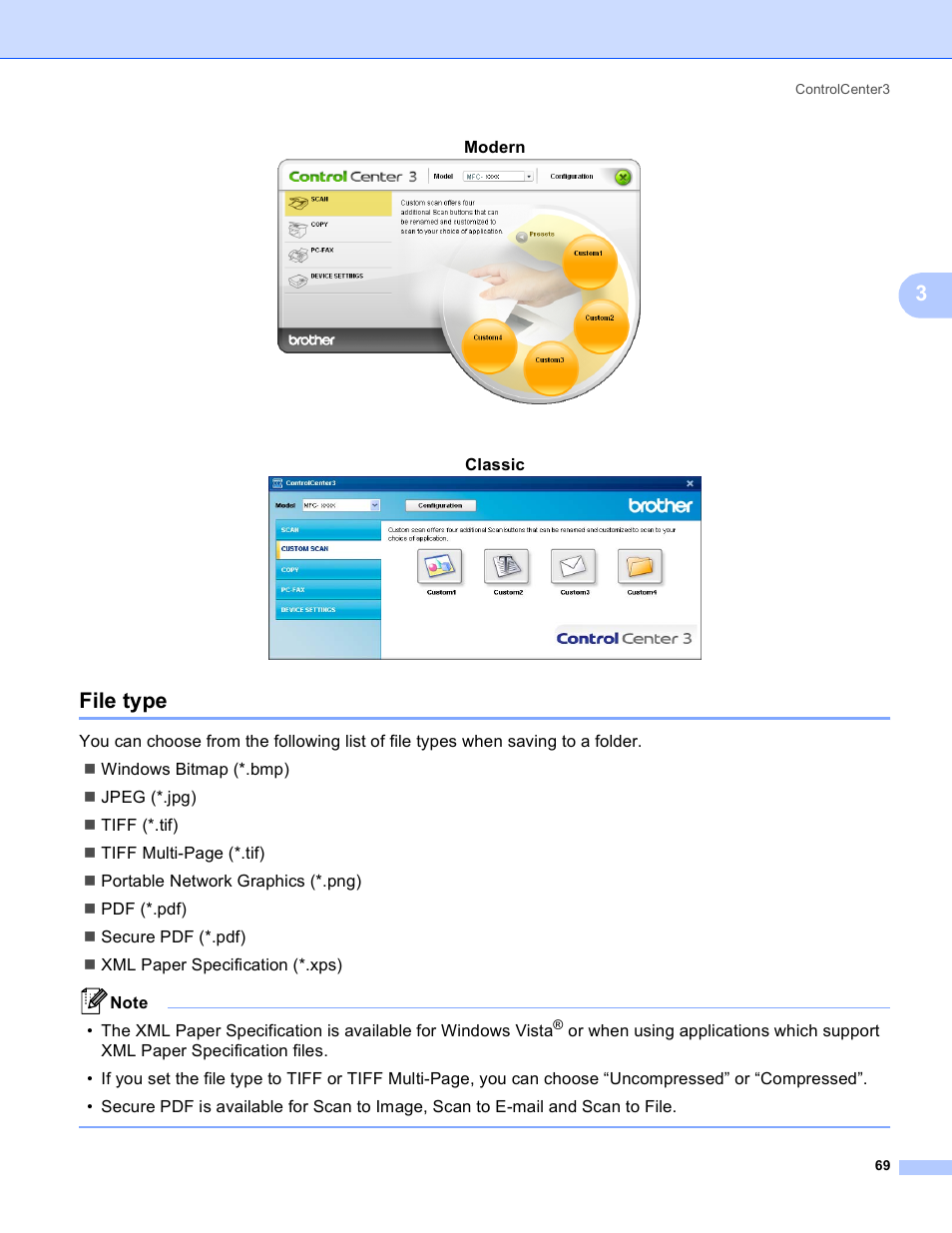 File type | Brother MFC 8480DN User Manual | Page 77 / 229