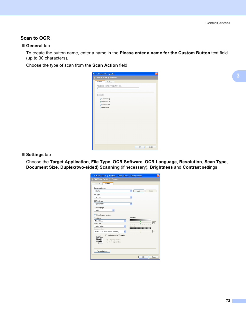 Scan to ocr | Brother MFC 8480DN User Manual | Page 80 / 229