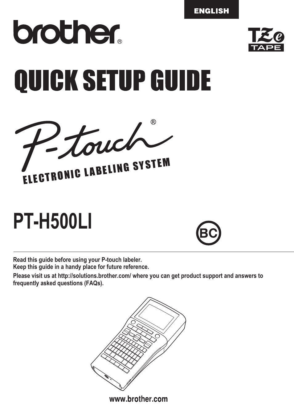 Brother PT-H500 User Manual | 41 pages