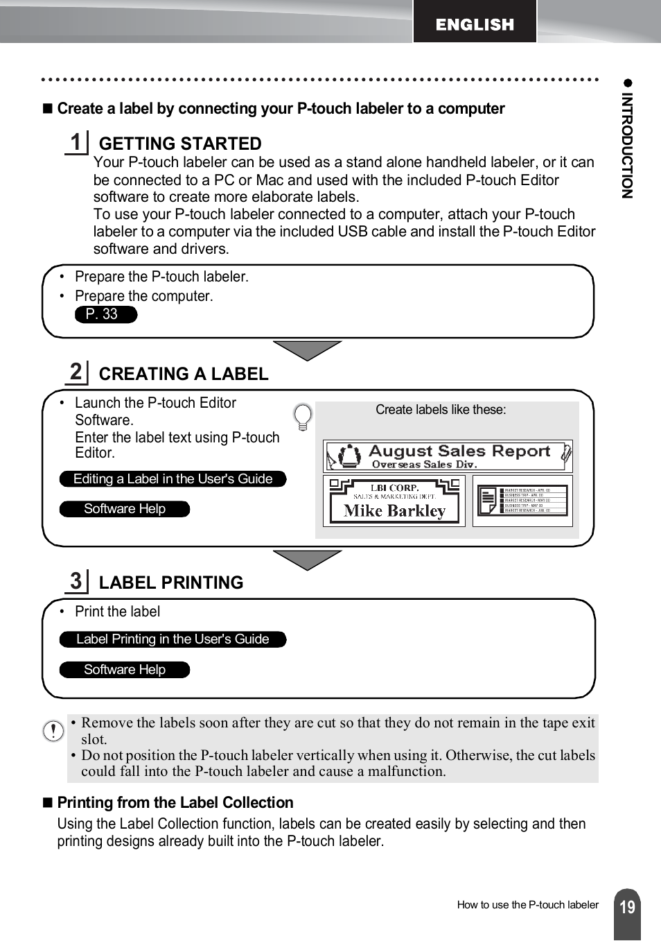 Brother PT-H500 User Manual | Page 19 / 41