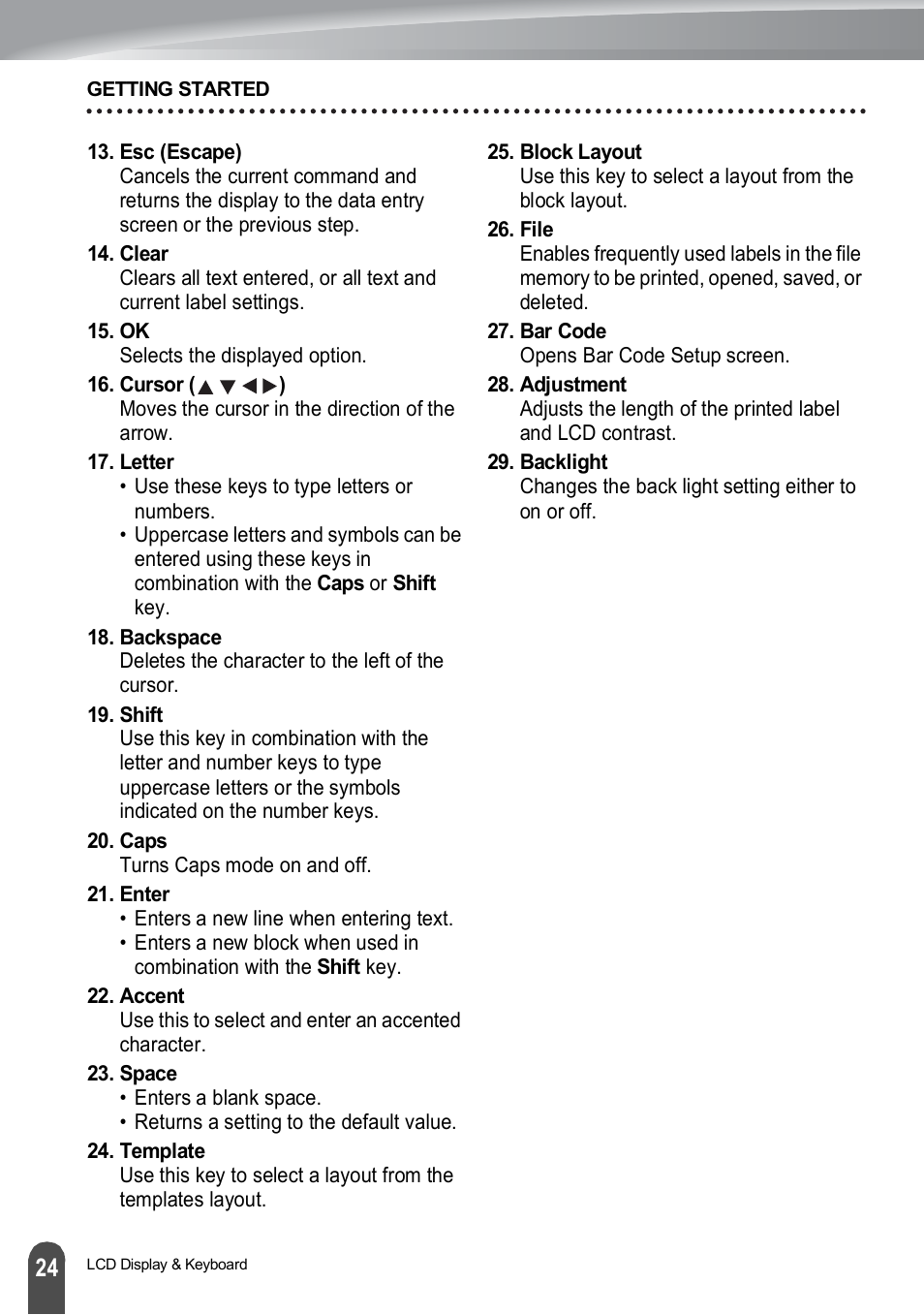 Brother PT-H500 User Manual | Page 24 / 41