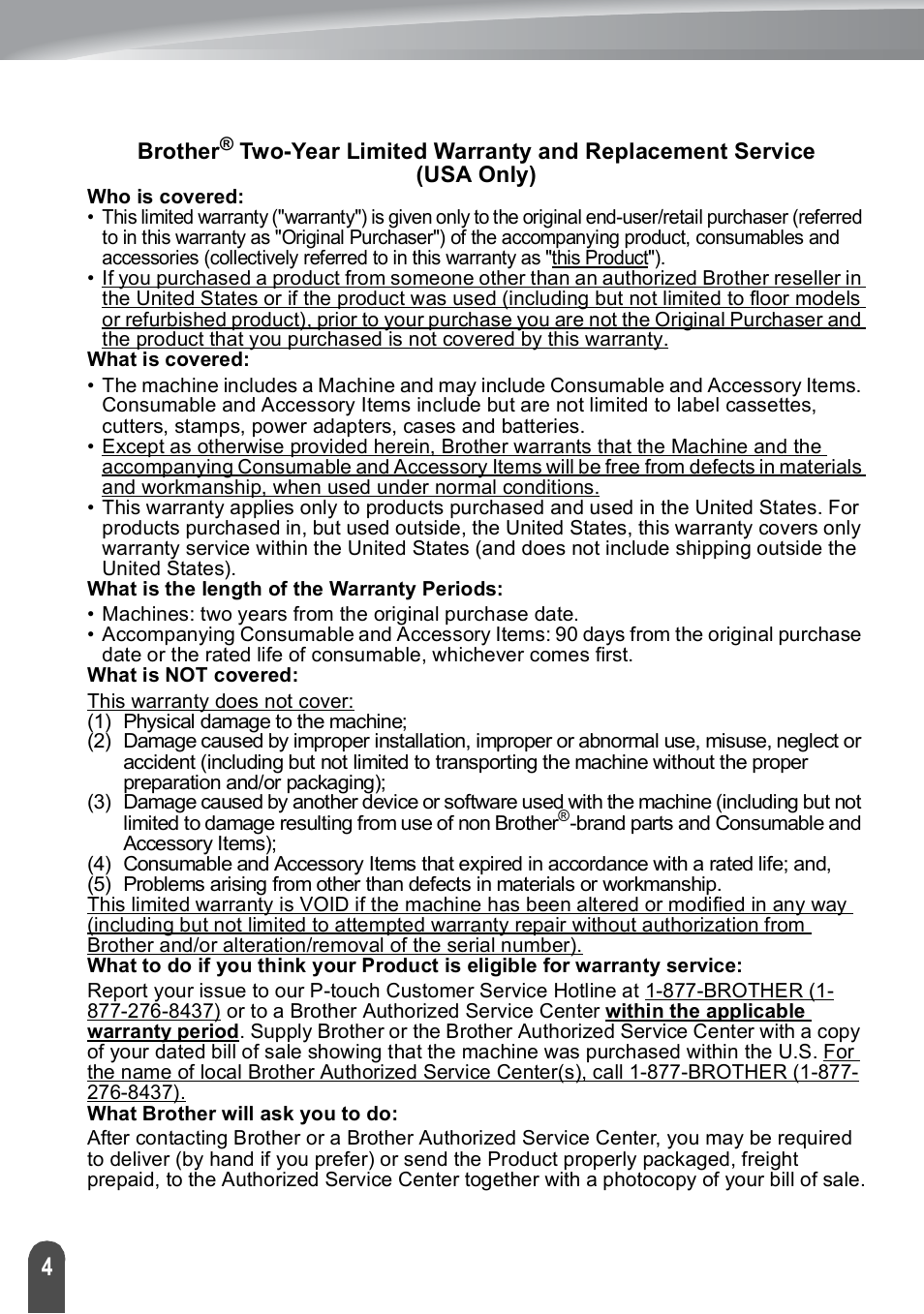 Brother PT-H500 User Manual | Page 4 / 41