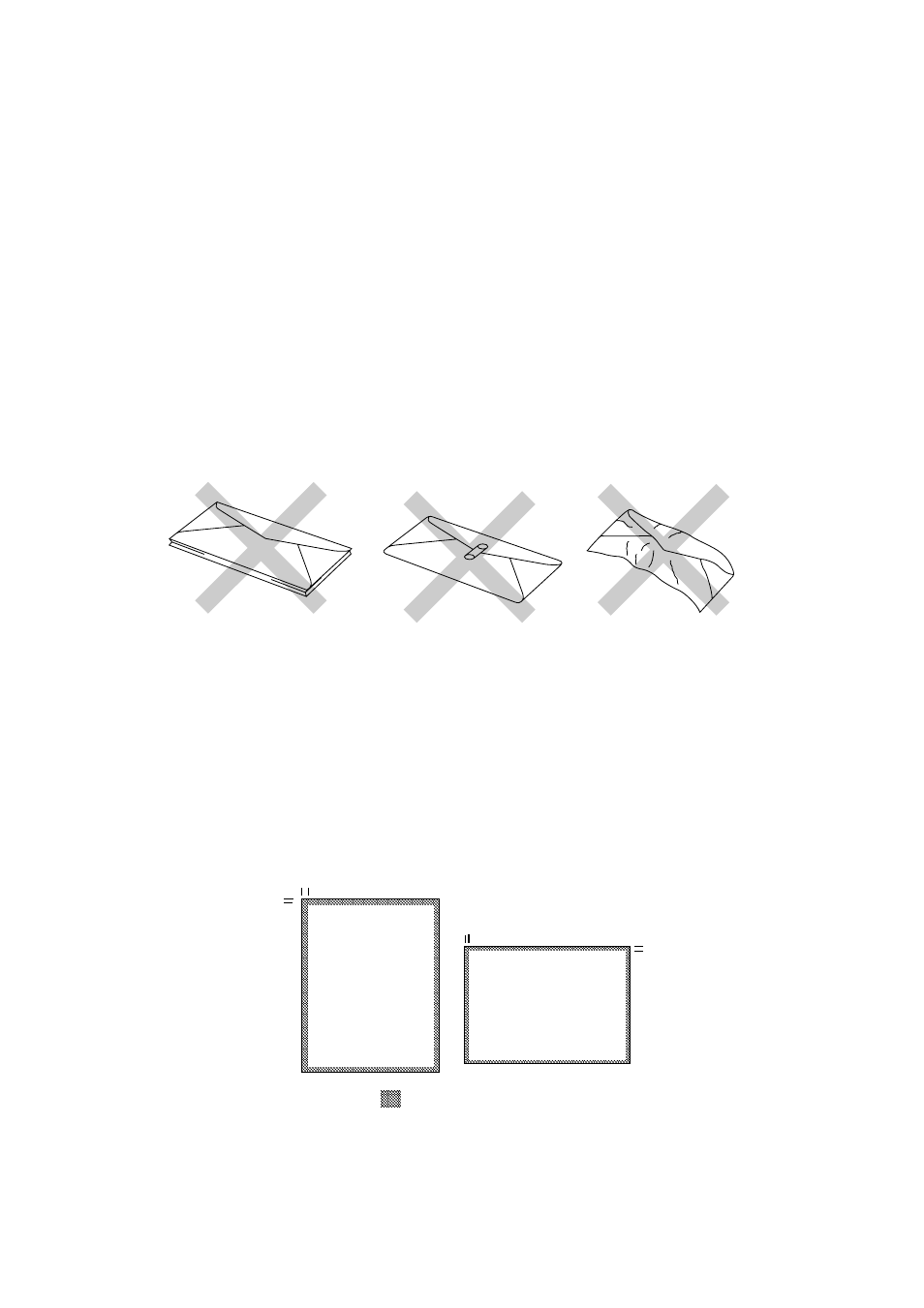 Envelopes, Printable area, Unprintable area | Brother HL-1240 User Manual | Page 22 / 123