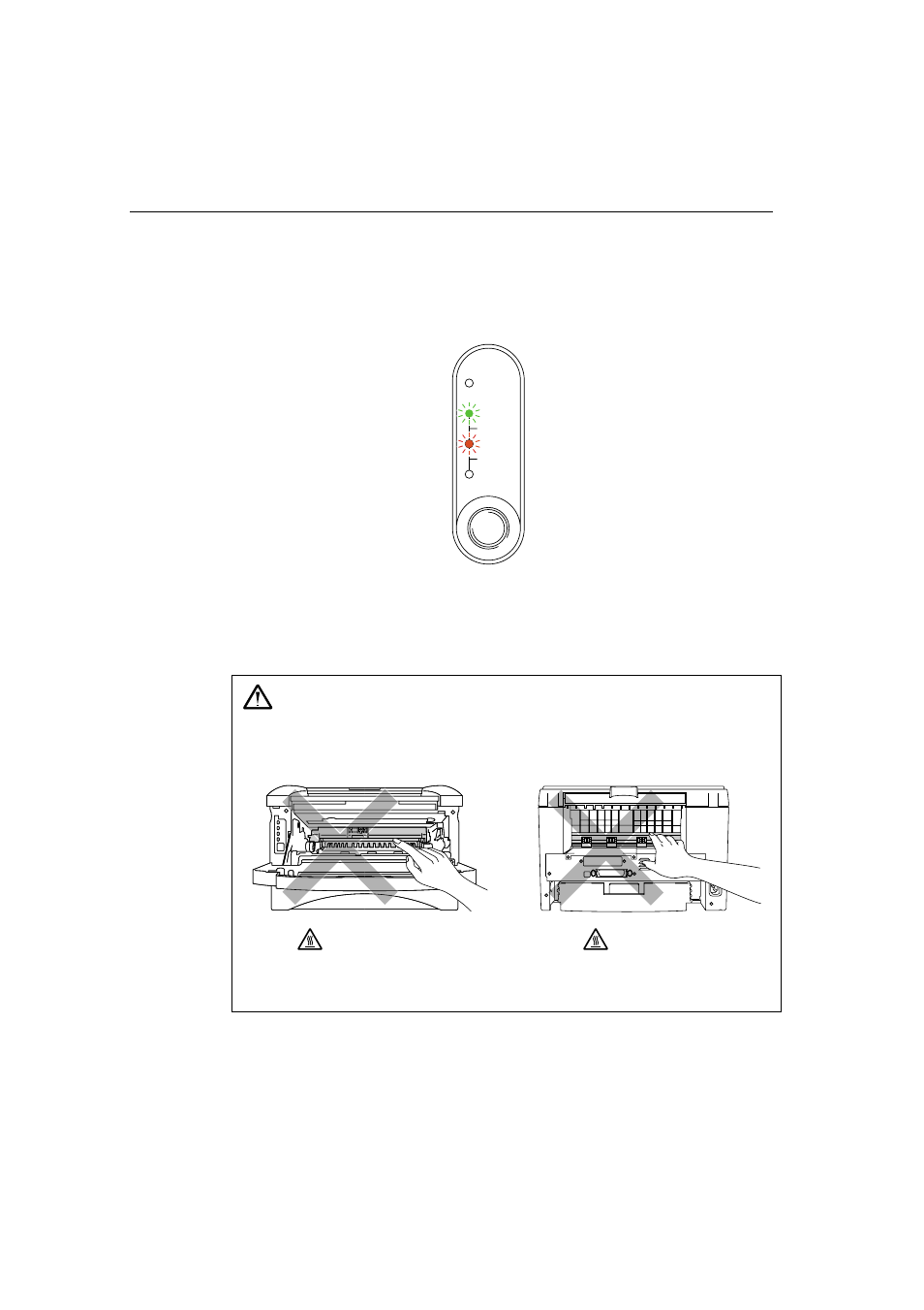 Paper jams and how to clear them, Paper jams and how to clear them -11, Refer to ‘paper jams and how clear them | Warning | Brother HL-1240 User Manual | Page 85 / 123