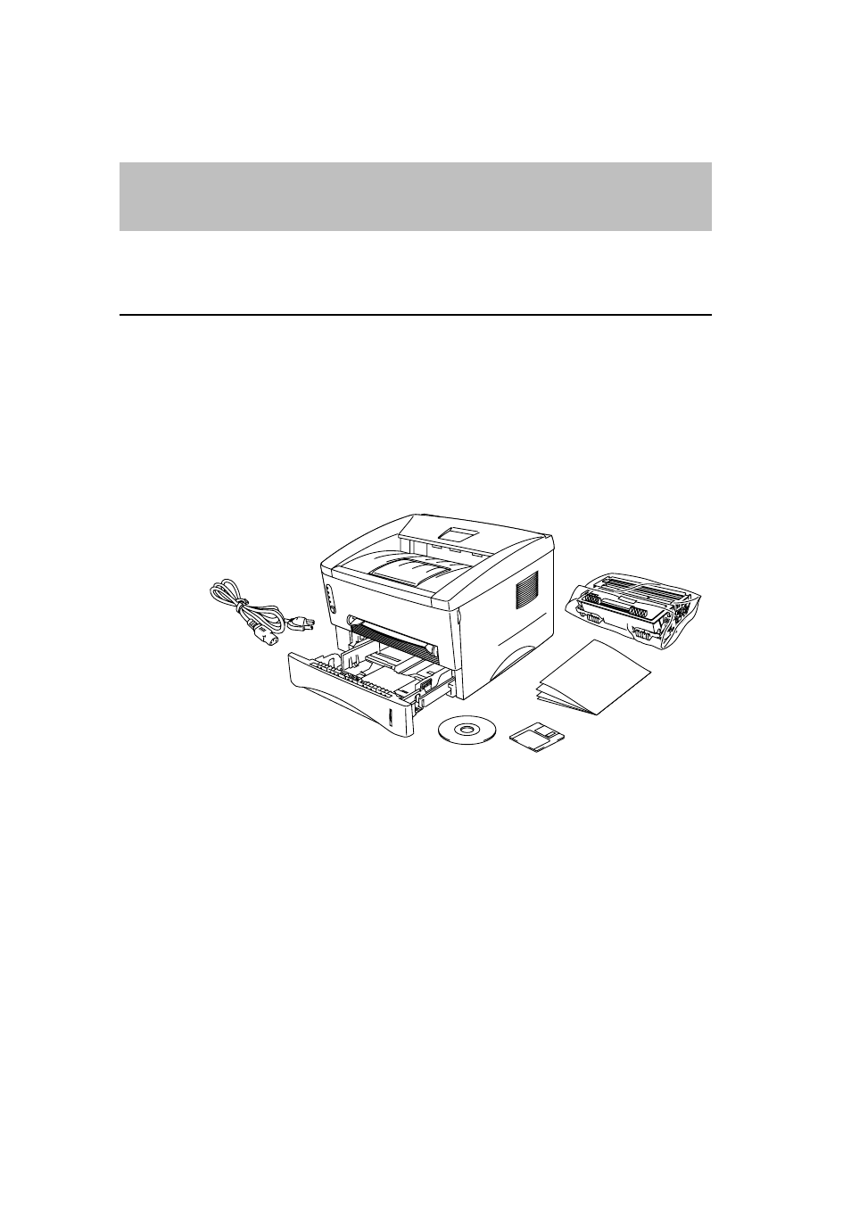Chapter 1 about this printer, What is included in the carton, Components | Chapter1 about this printer, What is included in the carton -1, Components -1 | Brother HL-1240 User Manual | Page 9 / 123