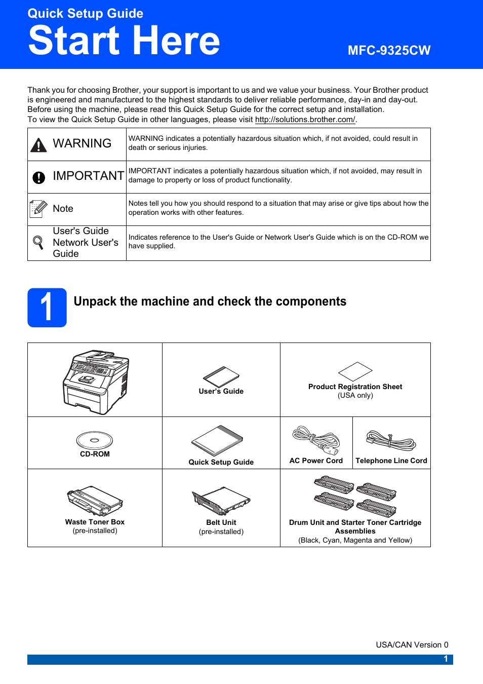 Brother MFC-9325CW User Manual | 47 pages