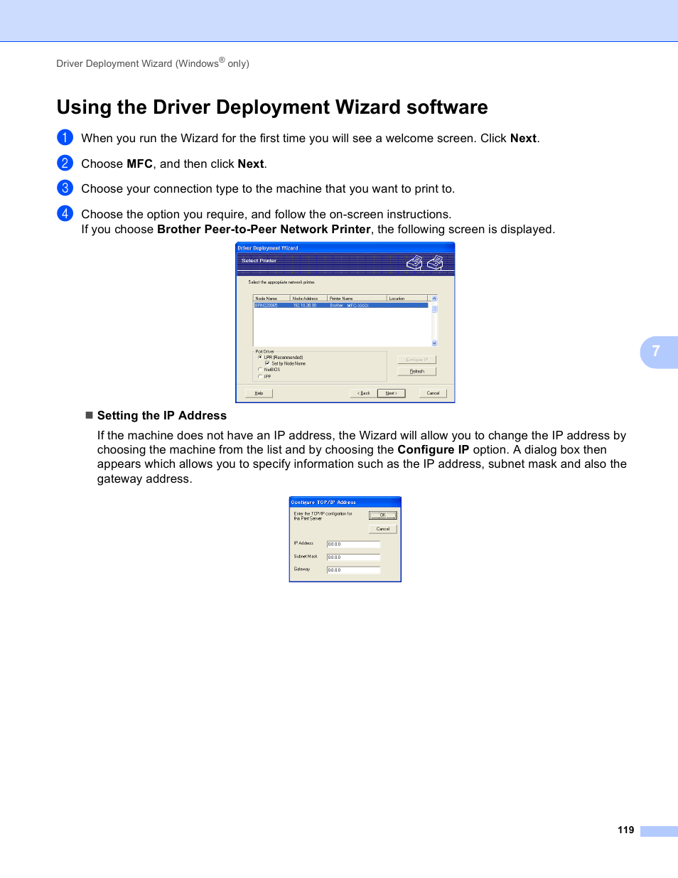 Using the driver deployment wizard software | Brother DCP-395CN User Manual | Page 128 / 170