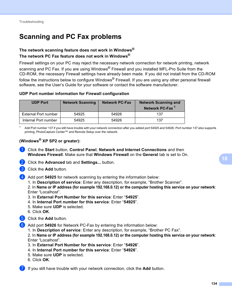 Scanning and pc fax problems | Brother DCP-395CN User Manual | Page 143 / 170