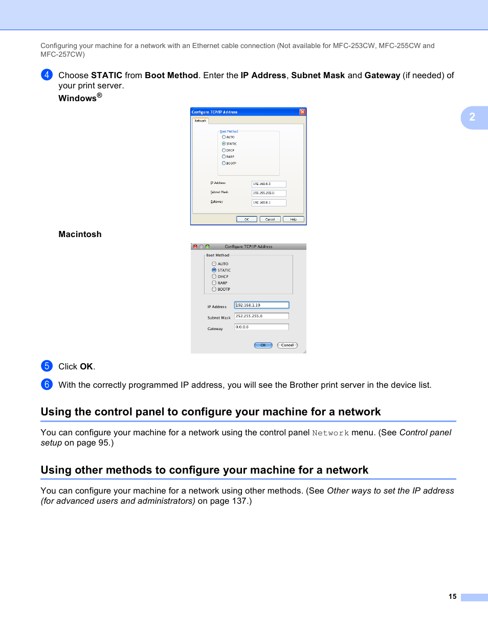 Brother DCP-395CN User Manual | Page 24 / 170