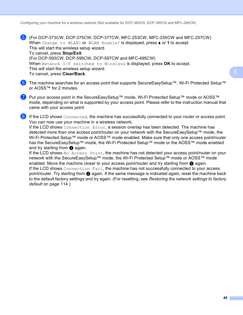 Brother DCP-395CN User Manual | Page 49 / 170