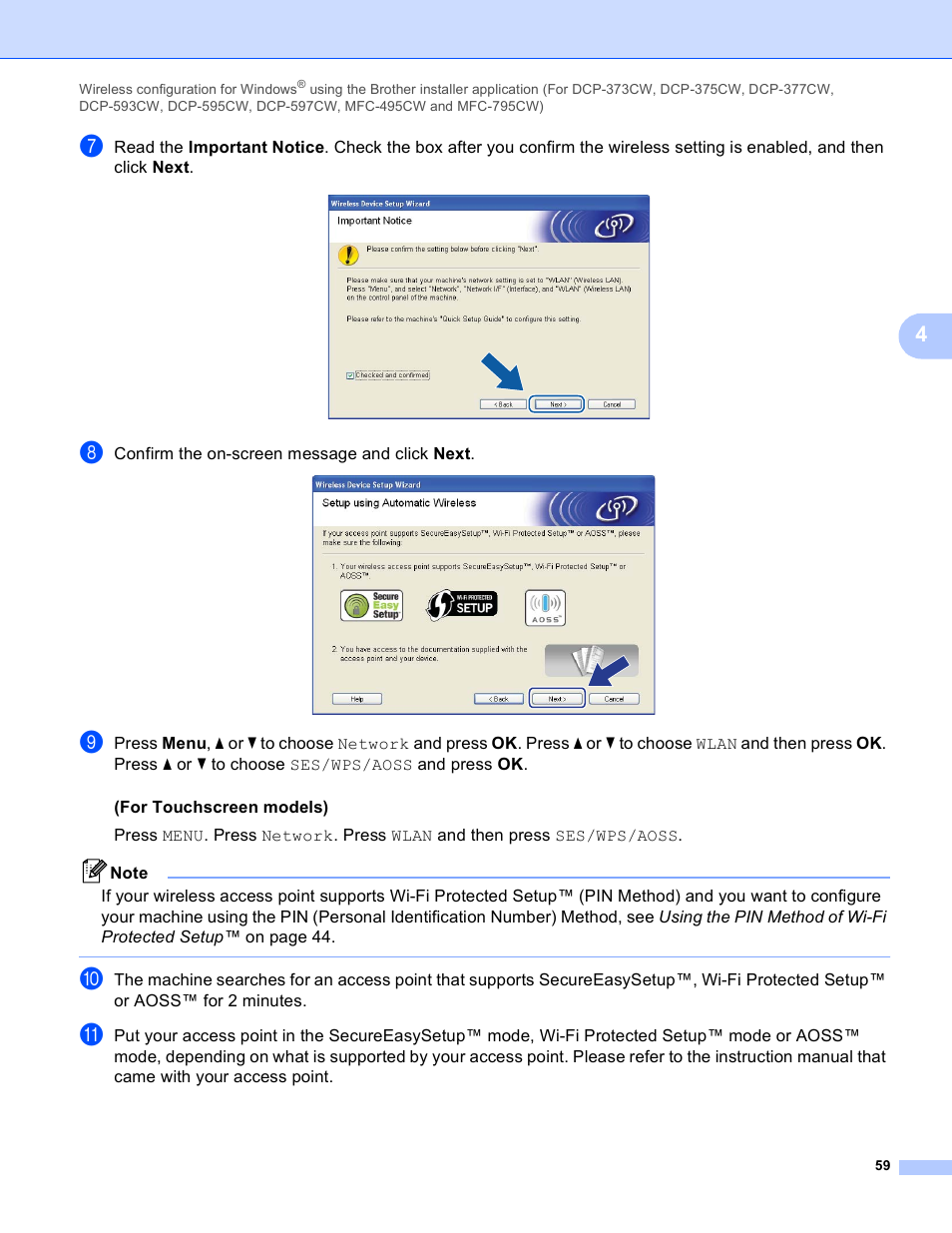 Brother DCP-395CN User Manual | Page 68 / 170