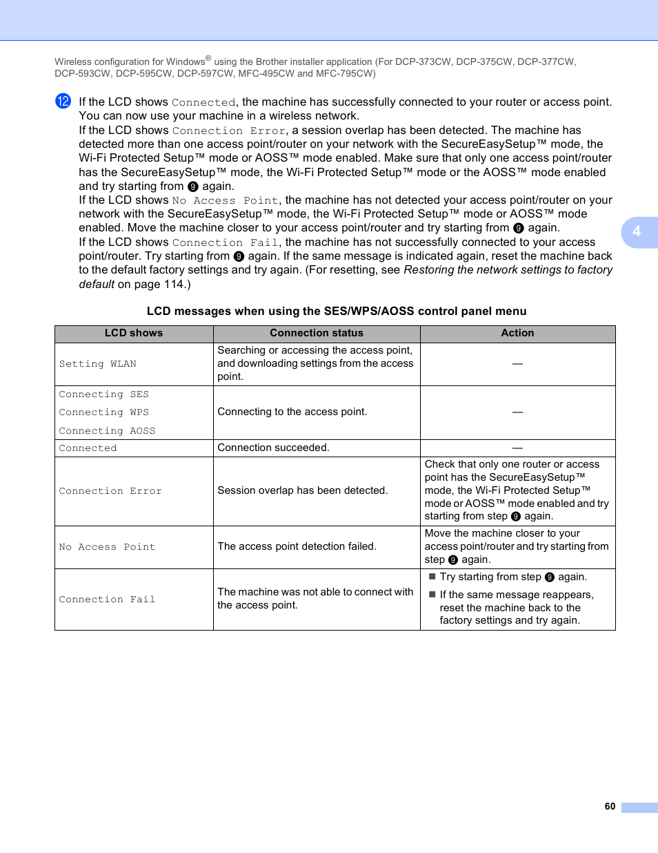 Brother DCP-395CN User Manual | Page 69 / 170