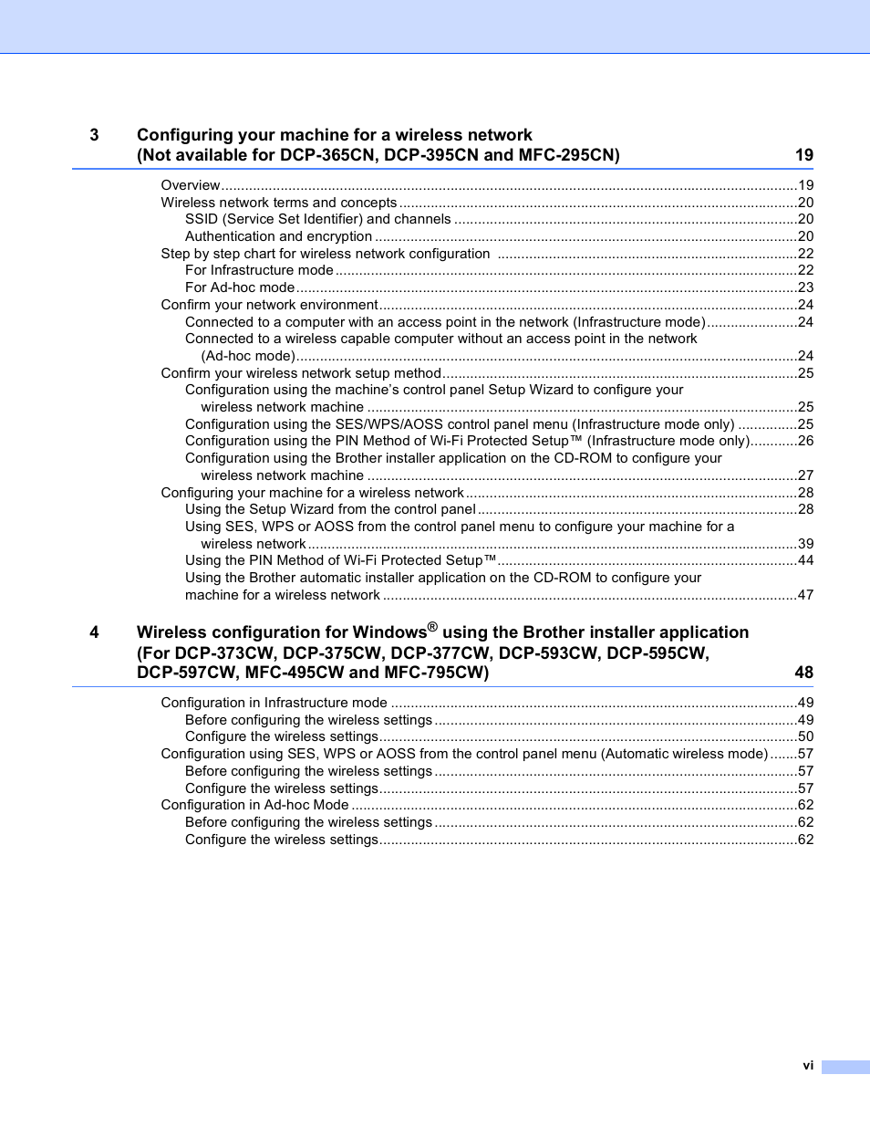 Brother DCP-395CN User Manual | Page 7 / 170