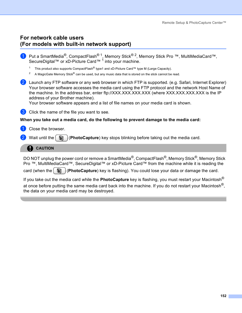 Brother MFC-640CW User Manual | Page 158 / 160