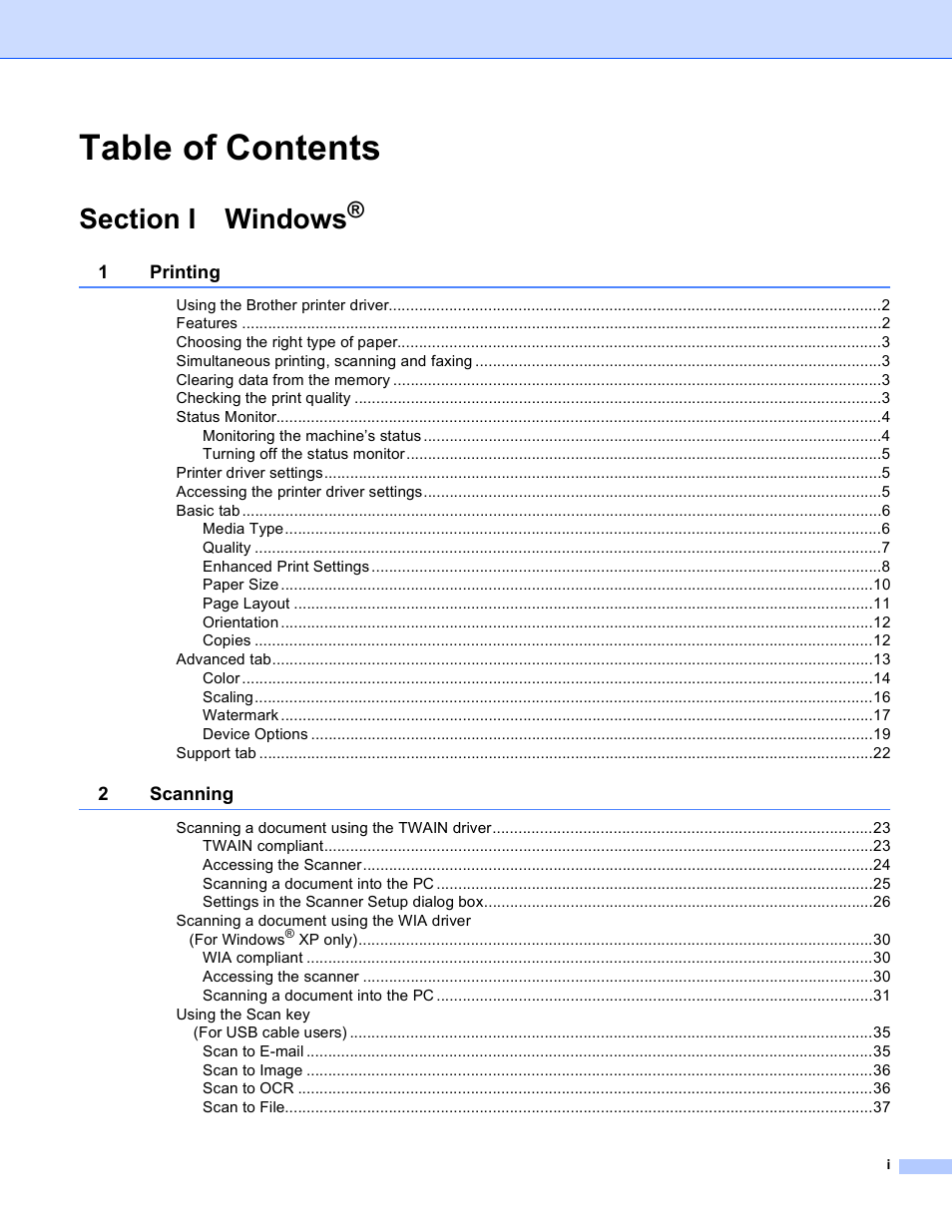 Brother MFC-640CW User Manual | Page 2 / 160