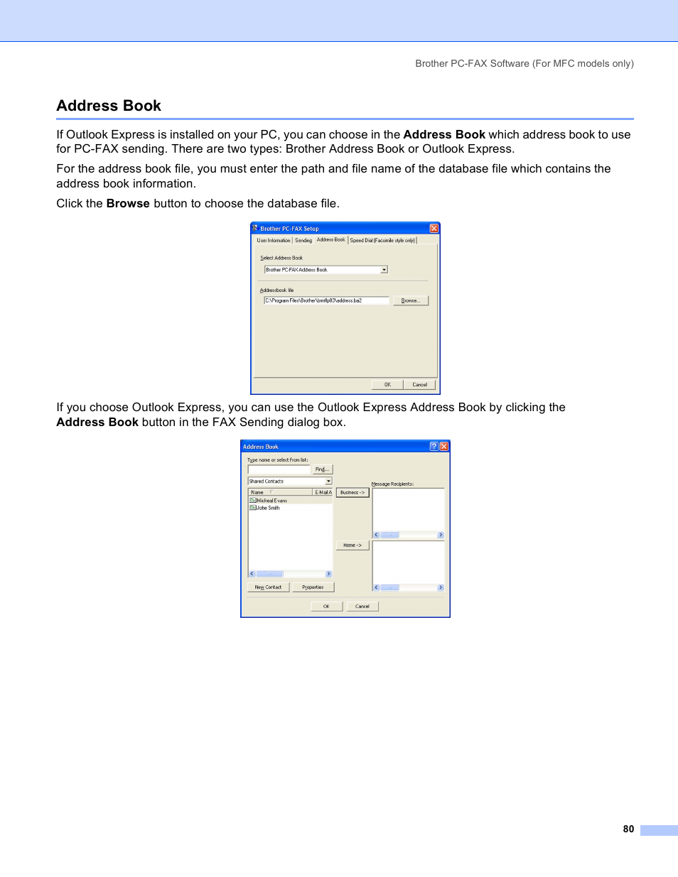Address book | Brother MFC-640CW User Manual | Page 86 / 160
