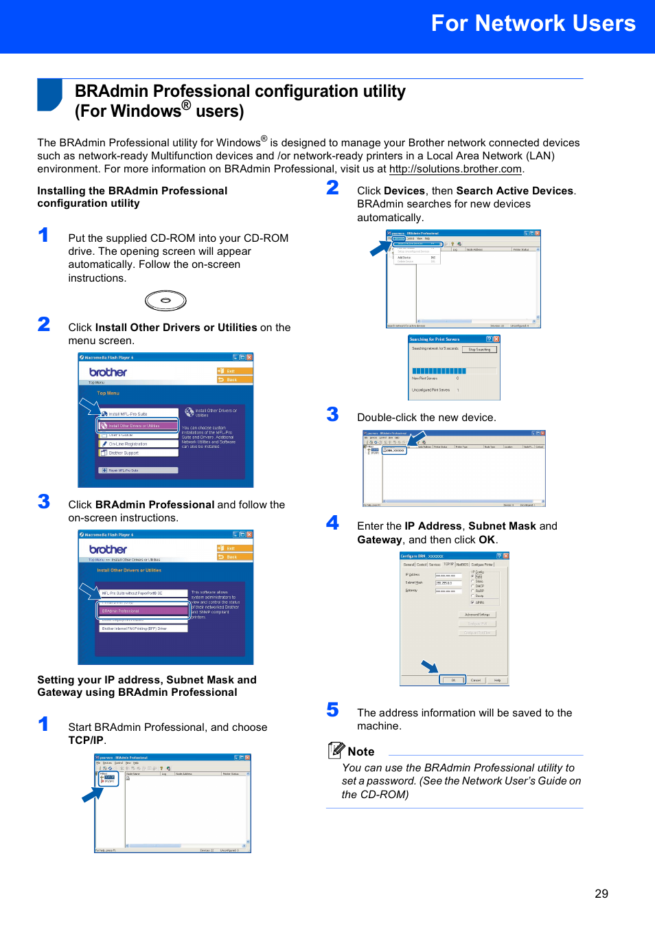 For network users, Users) | Brother MFC-440CN User Manual | Page 31 / 35