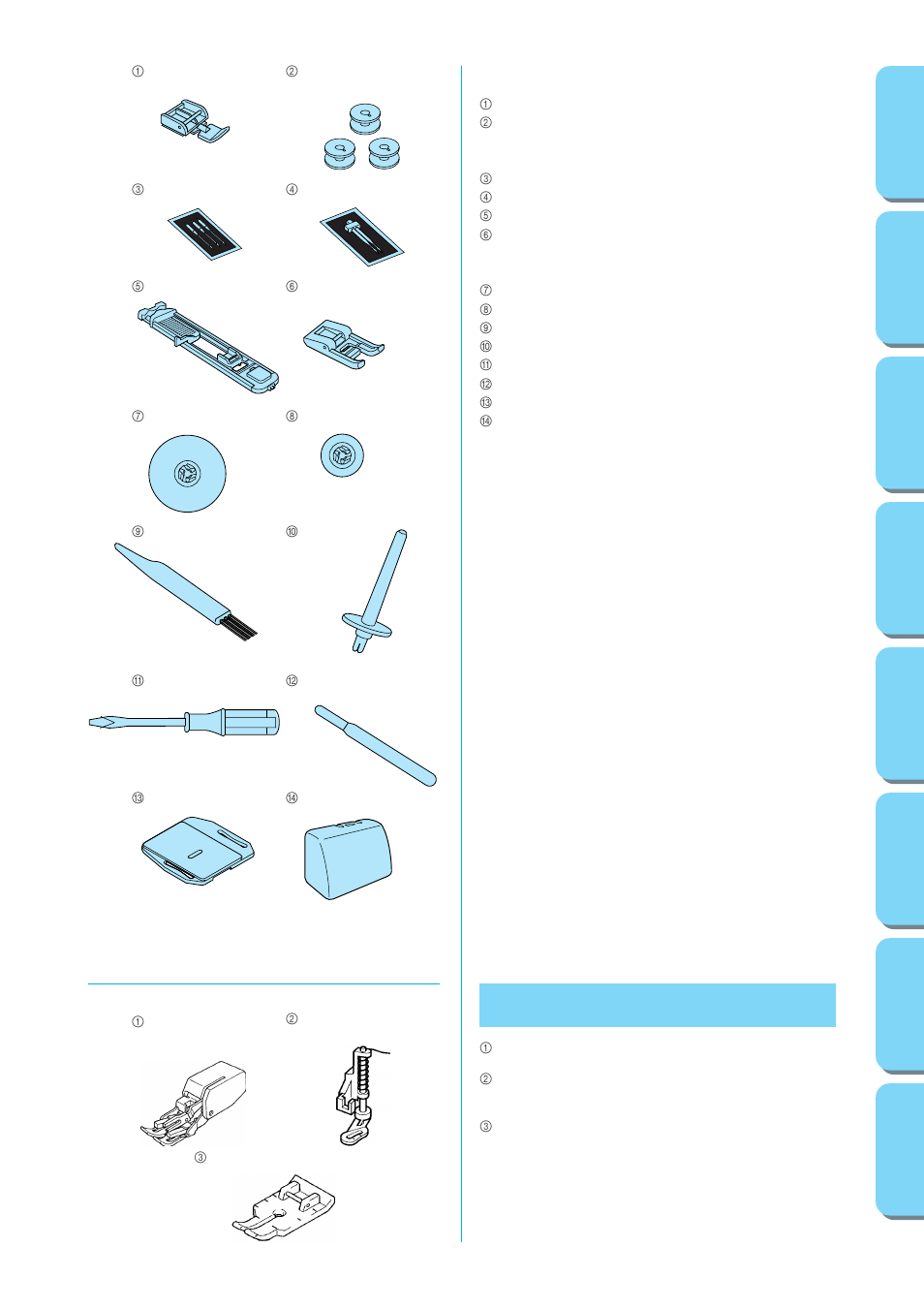 Accessories, Optional accessories | Brother XL-6562 User Manual | Page 15 / 101