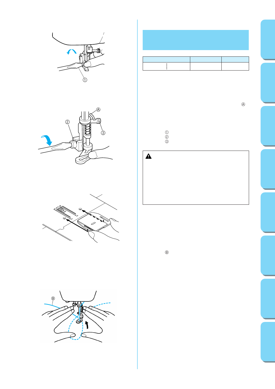 Using the spring-action quilting foot, Optional accessories, Caution | Brother XL-6562 User Manual | Page 83 / 101