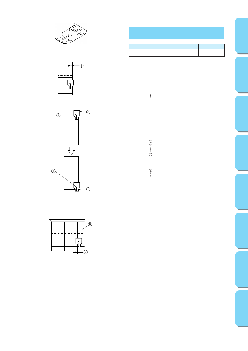 Using the 1/4-inch quilting foot, Optional accessories, Ab c | Brother XL-6562 User Manual | Page 85 / 101