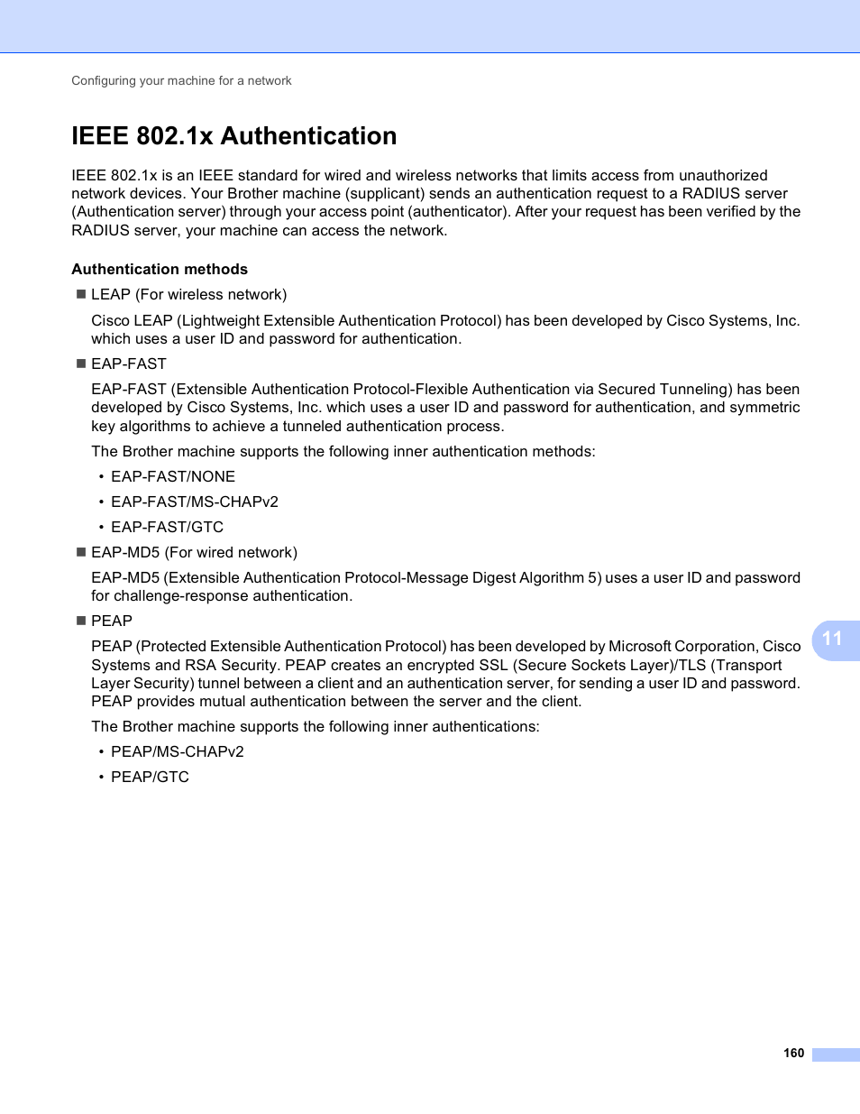 Ieee 802.1x authentication | Brother MFC-8950DWT User Manual | Page 167 / 187