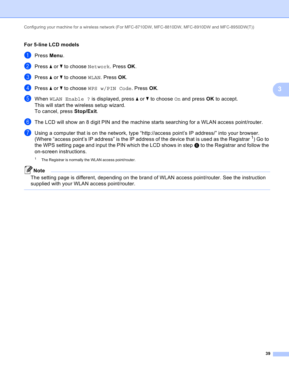 Brother MFC-8950DWT User Manual | Page 46 / 187