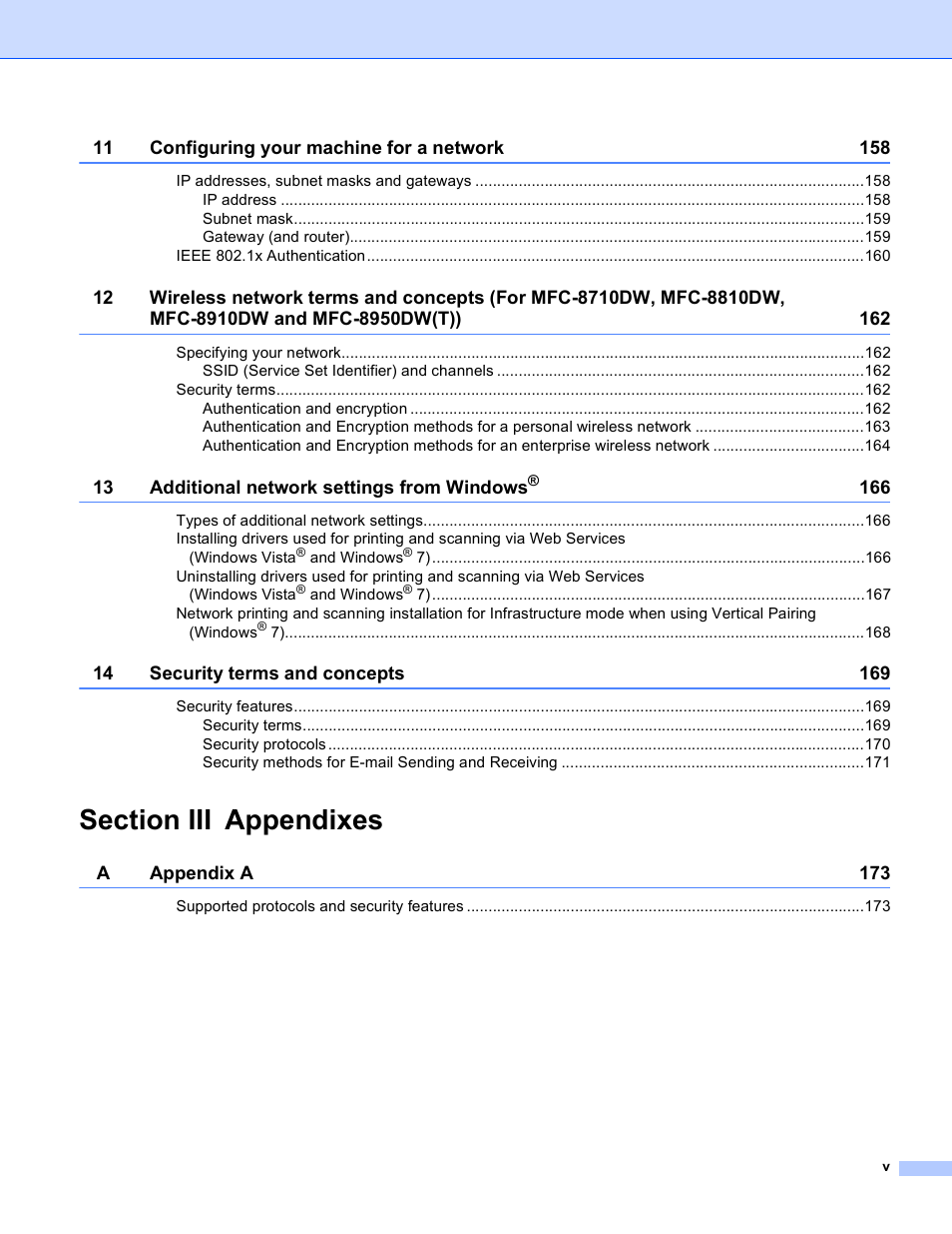Brother MFC-8950DWT User Manual | Page 6 / 187