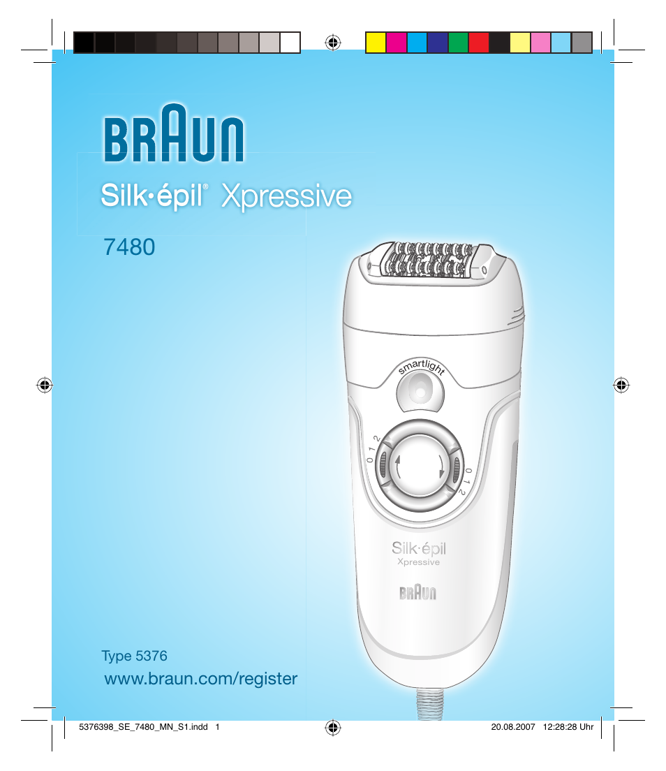 Braun 7480 Silk-épil Xpressive User Manual | 102 pages