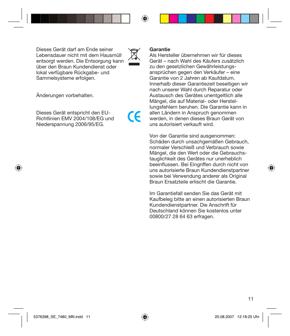 Braun 7480 Silk-épil Xpressive User Manual | Page 11 / 102