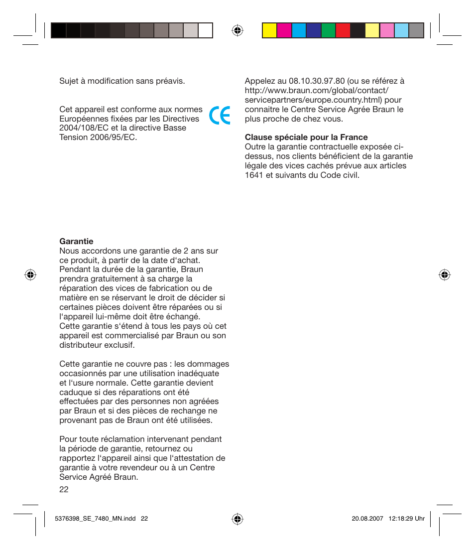 Braun 7480 Silk-épil Xpressive User Manual | Page 22 / 102