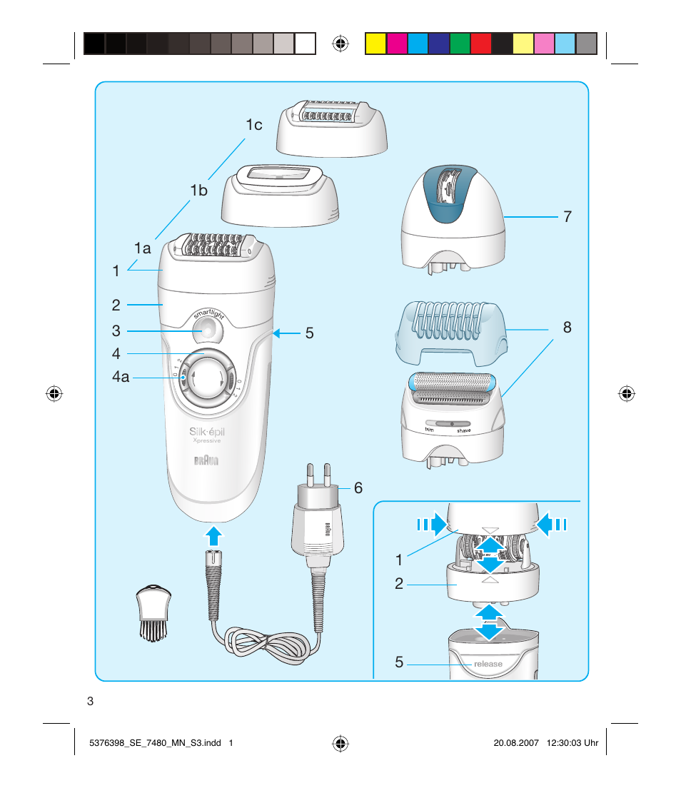 Braun 7480 Silk-épil Xpressive User Manual | Page 3 / 102
