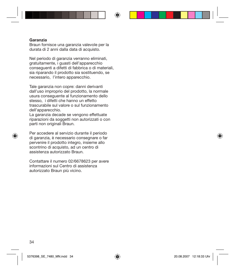 Braun 7480 Silk-épil Xpressive User Manual | Page 34 / 102