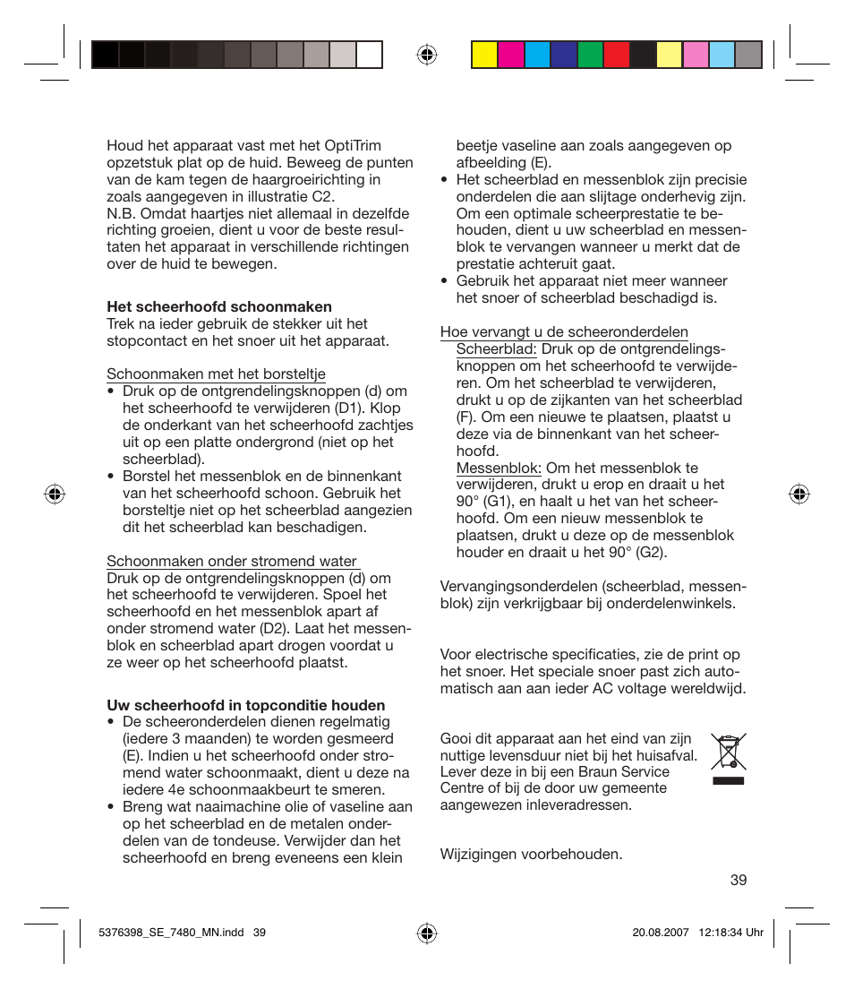 Braun 7480 Silk-épil Xpressive User Manual | Page 39 / 102