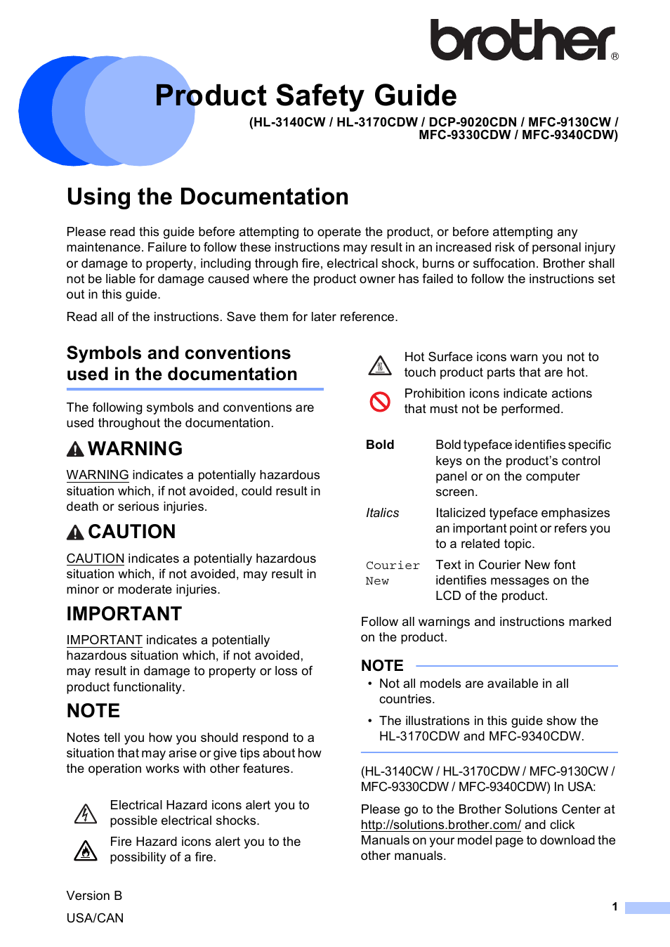 Brother MFC-9130CW User Manual | 21 pages