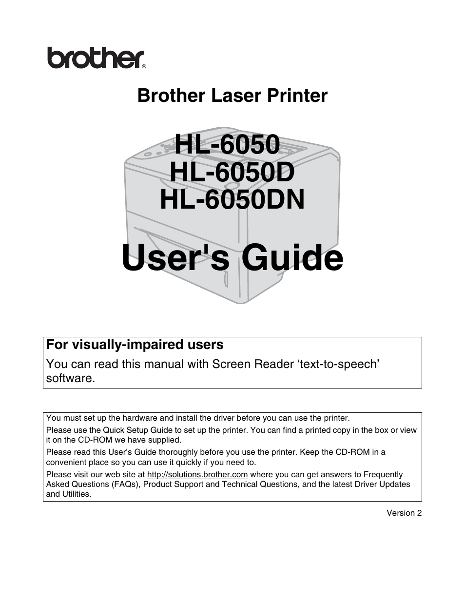 Brother HL-6050DN User Manual | 179 pages