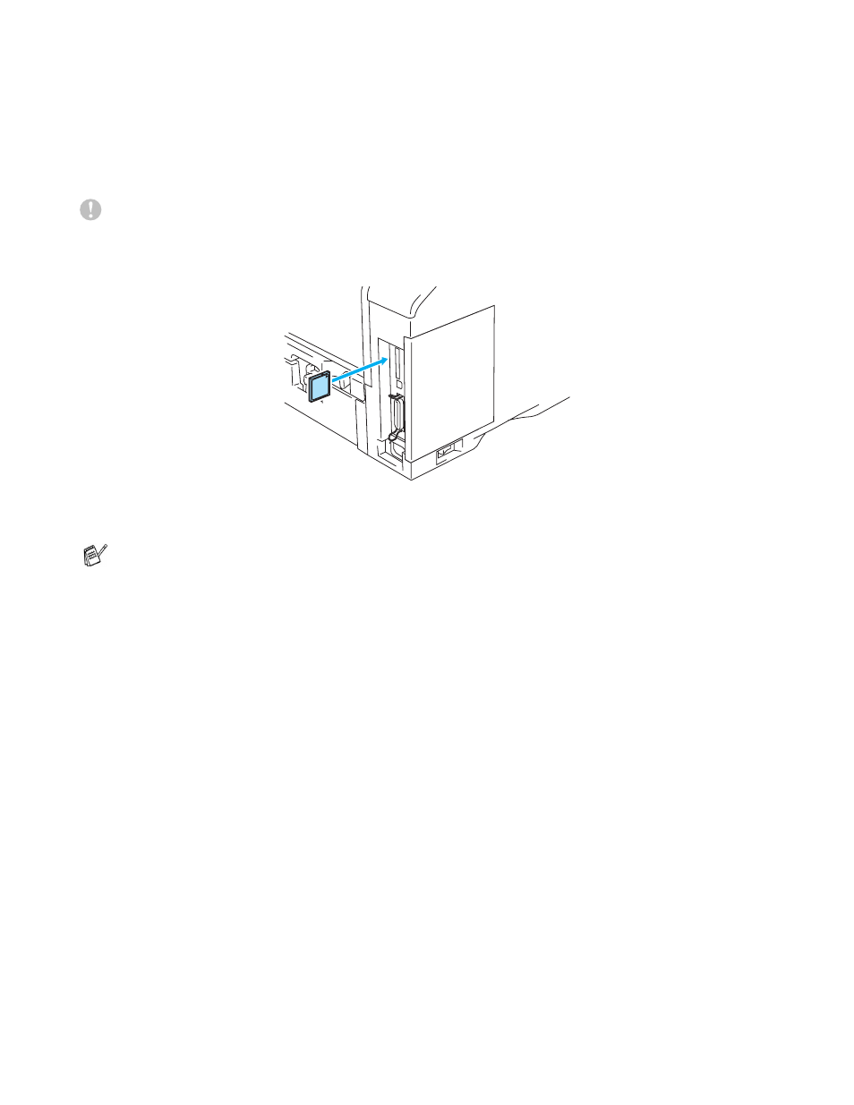 Inserting the compactflash® card, Inserting the compactflash | Brother HL-6050DN User Manual | Page 110 / 179