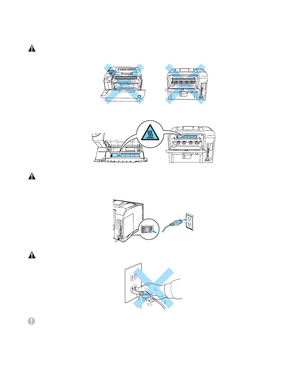 To use the printer safely | Brother HL-6050DN User Manual | Page 3 / 179