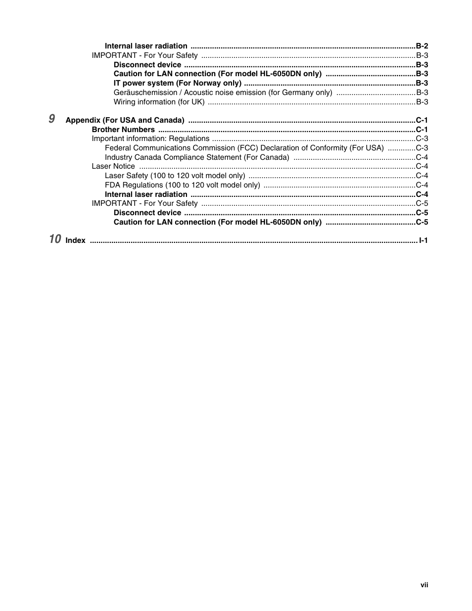 Brother HL-6050DN User Manual | Page 8 / 179