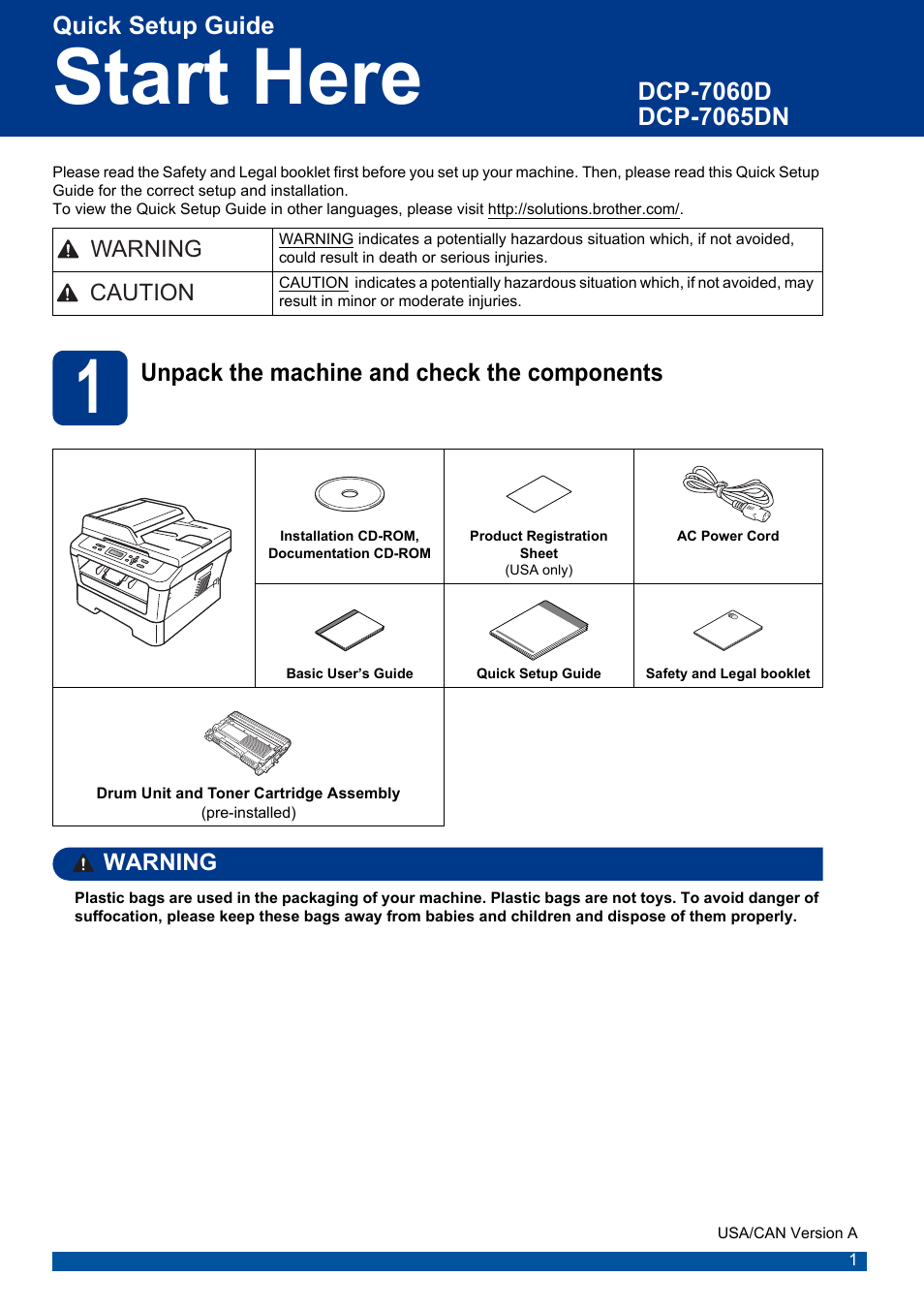 Brother DCP-7060D User Manual | 19 pages