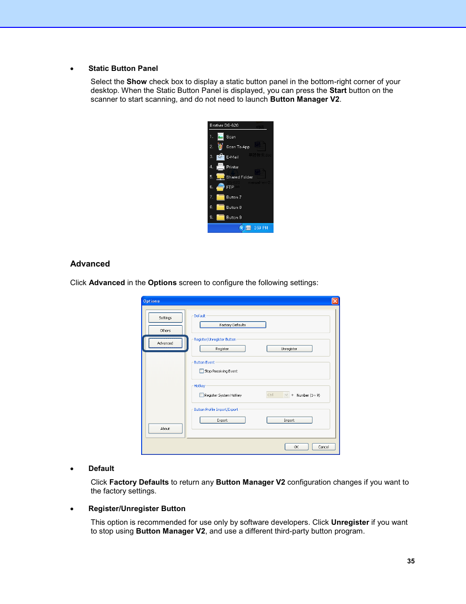 Advanced | Brother DS-920DW User Manual | Page 38 / 51