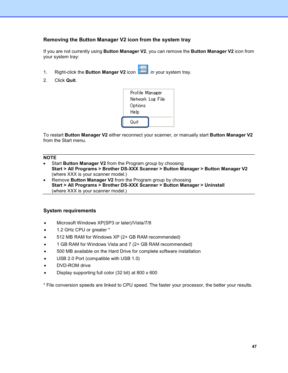 System requirements | Brother DS-920DW User Manual | Page 50 / 51