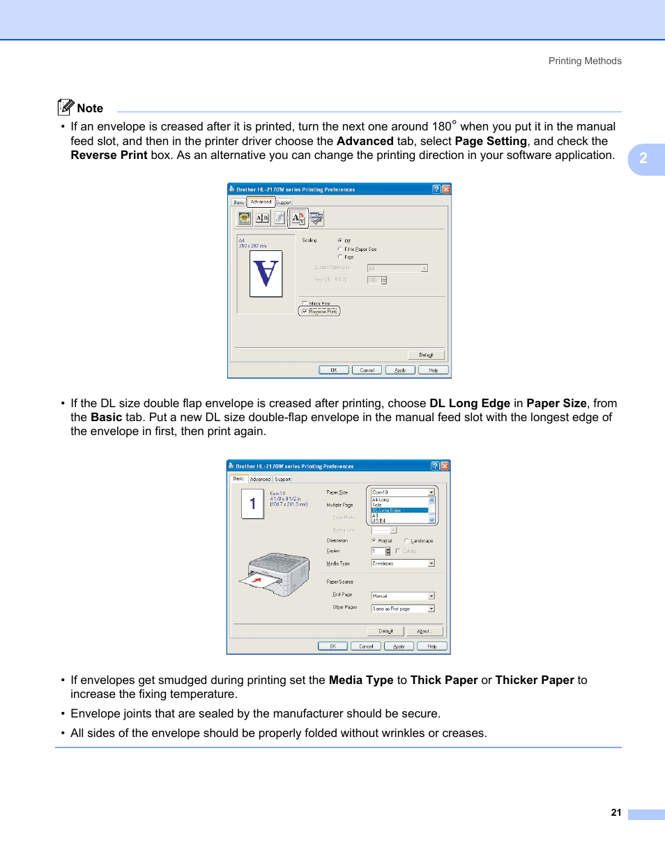 Brother HL-2170W User Manual | Page 29 / 138