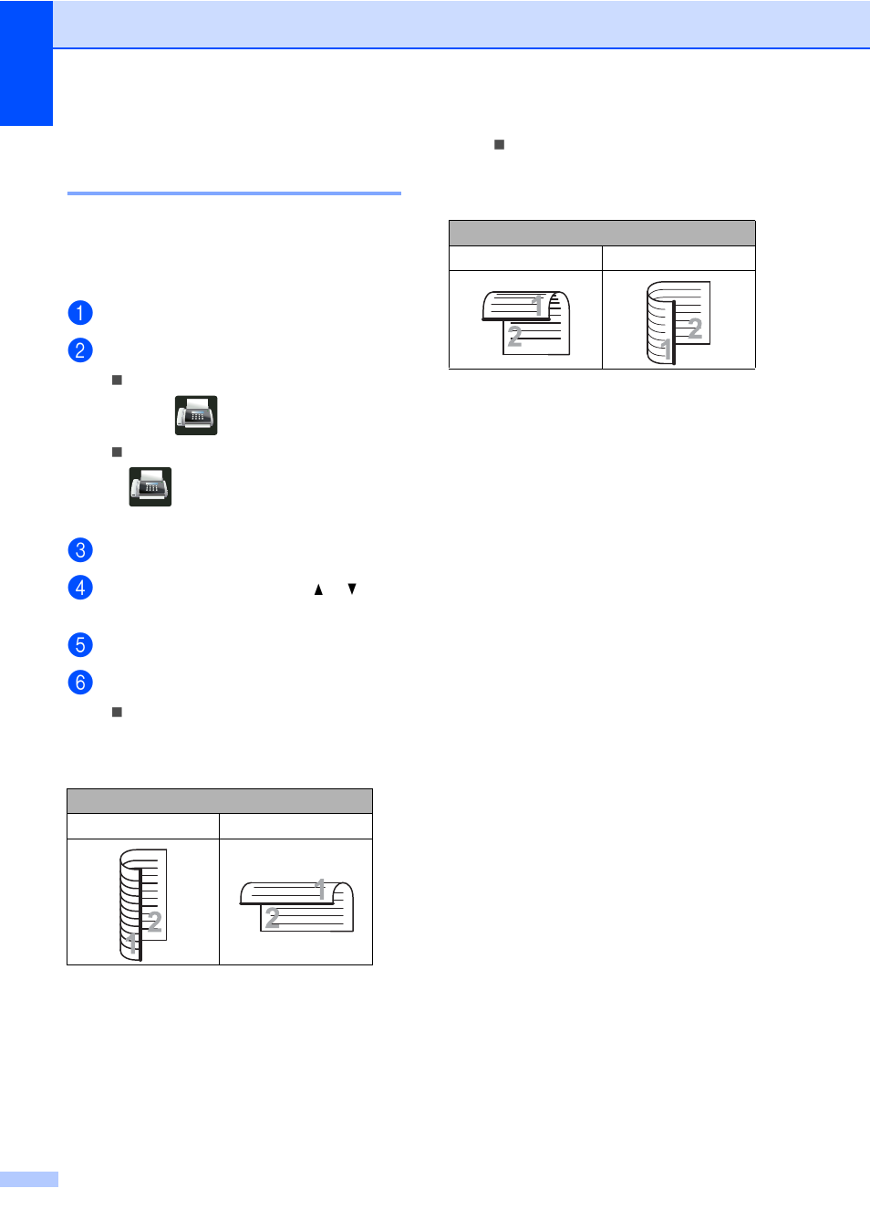 Changing a 2-sided fax layout (mfc-9340cdw) | Brother MFC-9330CDW User Manual | Page 24 / 100