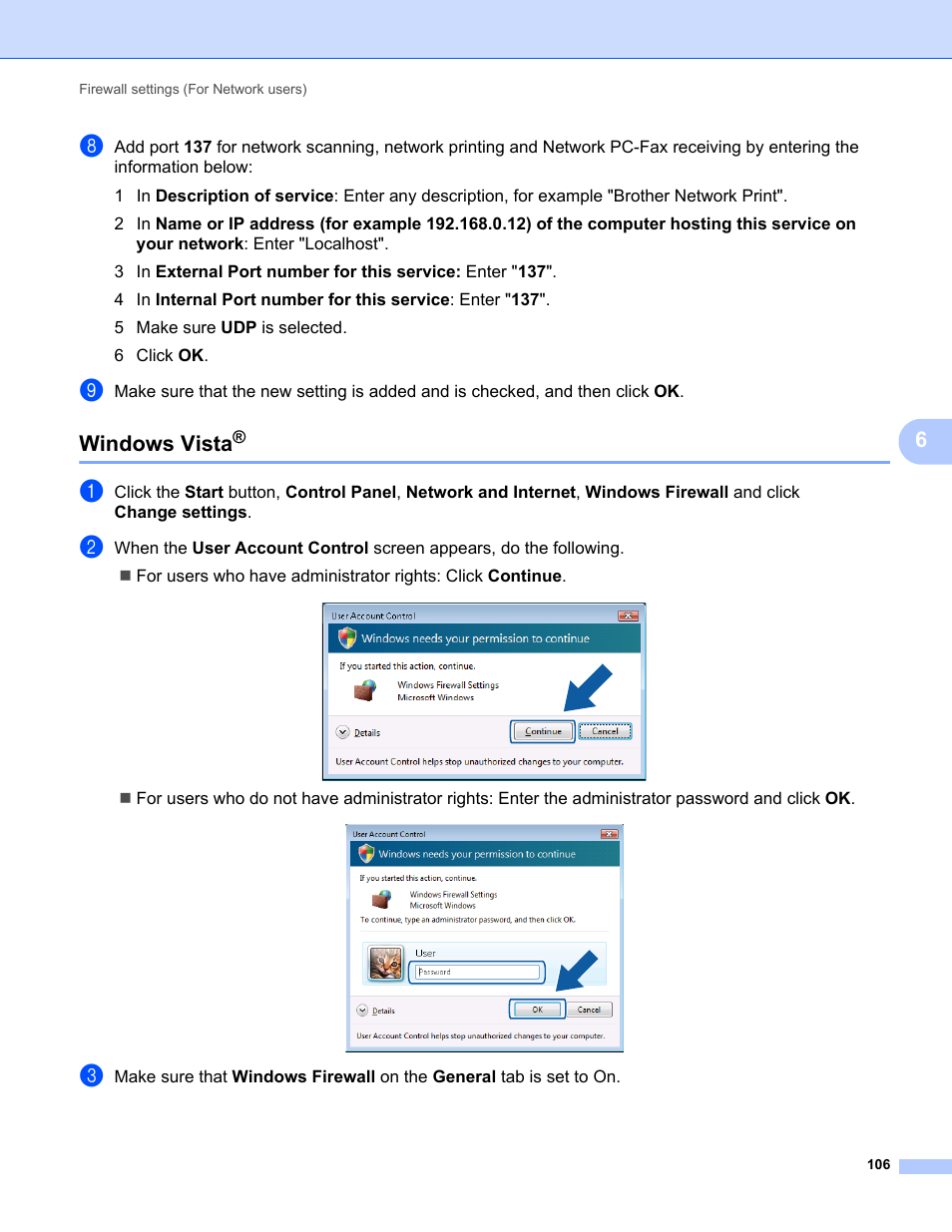 Windows vista | Brother MFC-9120CN User Manual | Page 114 / 215