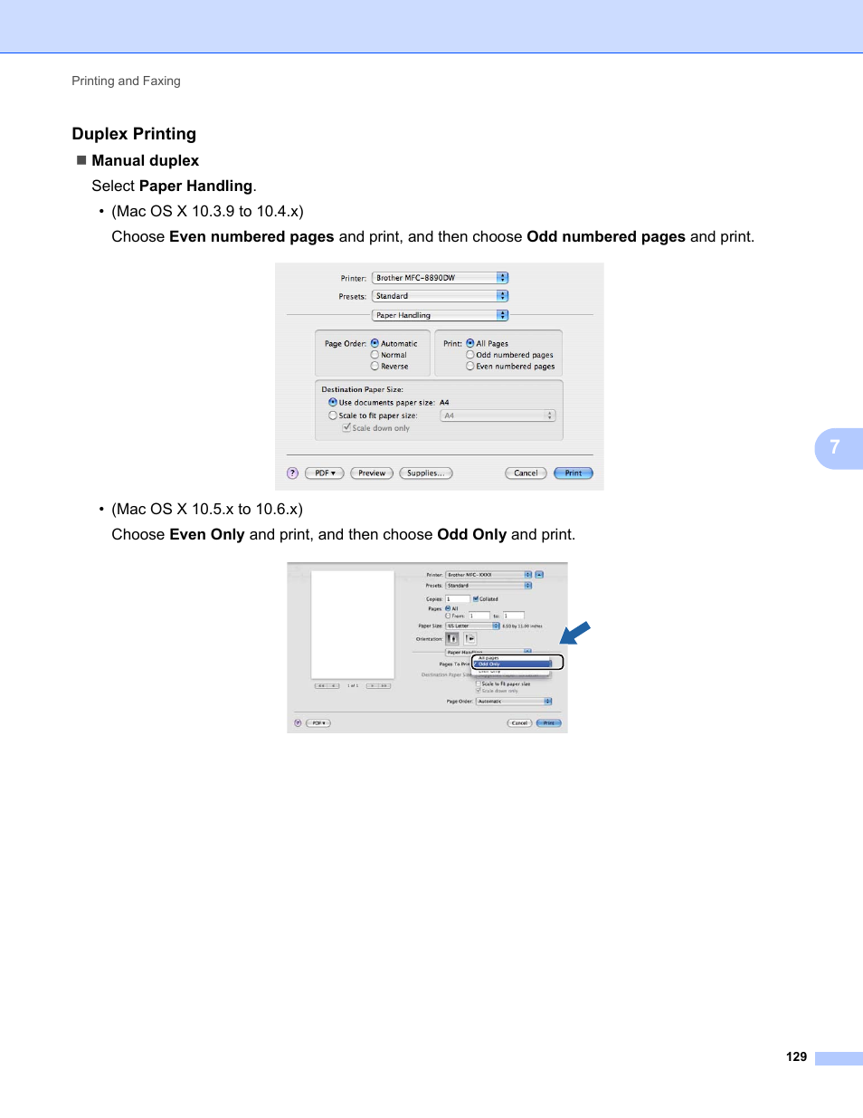 Duplex printing | Brother MFC-9120CN User Manual | Page 137 / 215