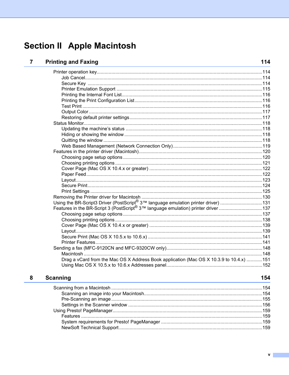 Brother MFC-9120CN User Manual | Page 6 / 215