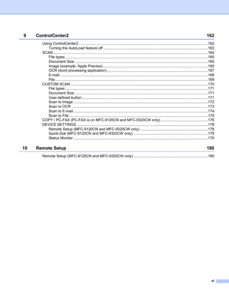 Brother MFC-9120CN User Manual | Page 7 / 215