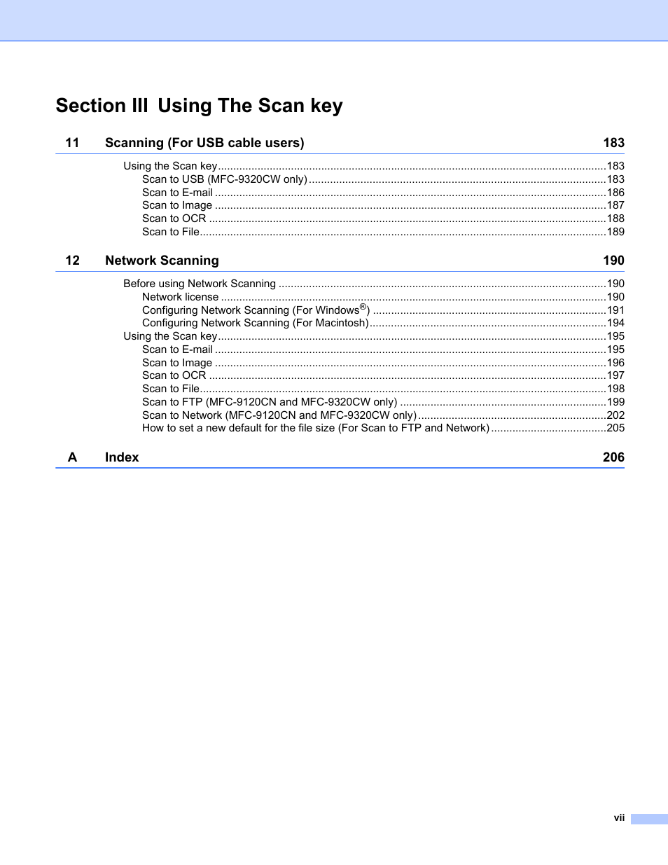 Brother MFC-9120CN User Manual | Page 8 / 215