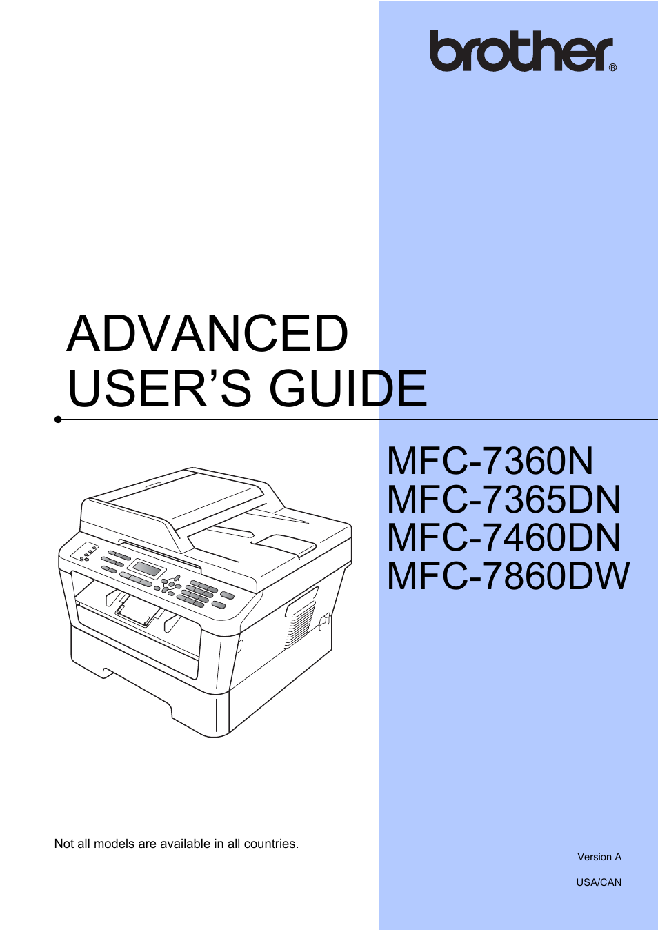 Brother MFC 7460DN User Manual | 76 pages