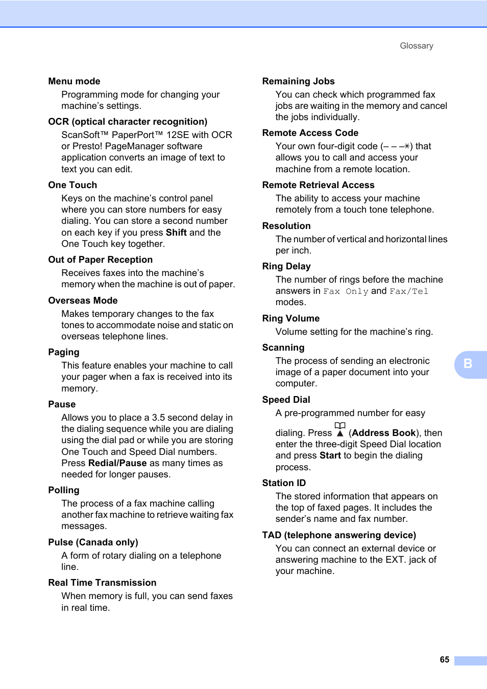 Brother MFC 7460DN User Manual | Page 71 / 76